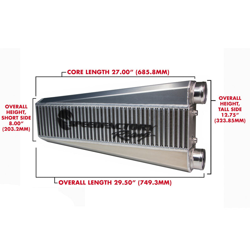 SpeedFactory Racing HP Vertical Flow Intercooler (K-Series, 1000HP) Same Side Inlet / Outlet